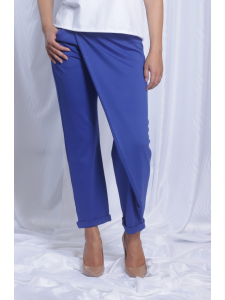 OVERLAPPED BLUE TROUSERS