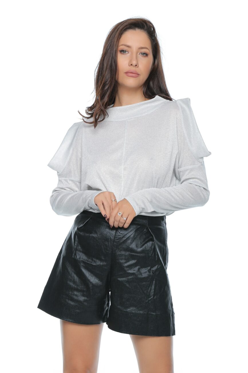 bluza elegantă cu efect metalic